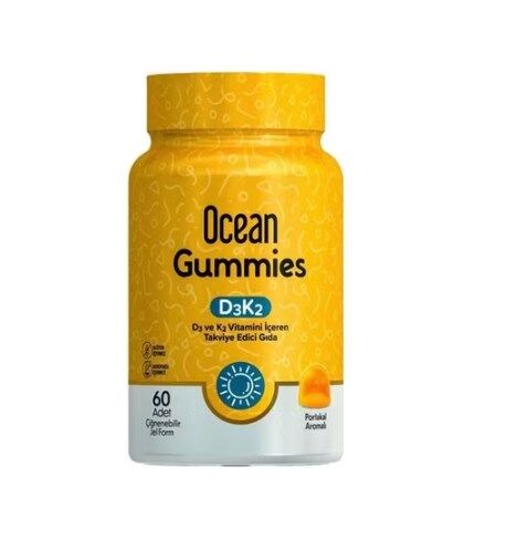 Orzax Ocean Gummies Vitamin D3K2 60 Çiğnenebilir Form