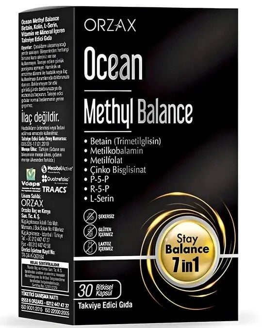 Orzax Ocean Methyl Balance 30 Kapsül