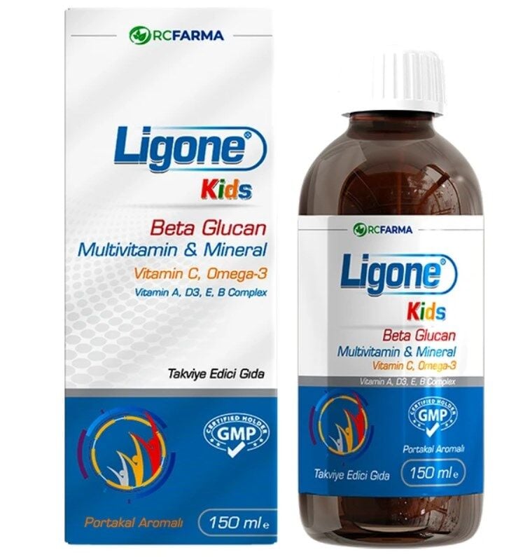 RC FARMA LİGONE KİDS BETA GLUCAN PORTAKAL AROMAL ŞURUP 150ML