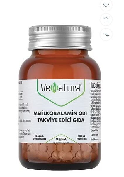 Venatura Vitamin B12 Metilkobalamin ODT 90 Ağızda Dağılan Tablet