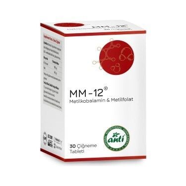 ANTİ MM-12 METİLKOBALAMİN 30 ÇİĞNEME TABLETİ