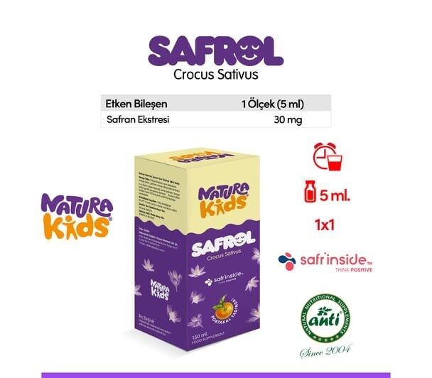 Natura Kids Safrol Takviye Edici Gıda Şurup 150 ml