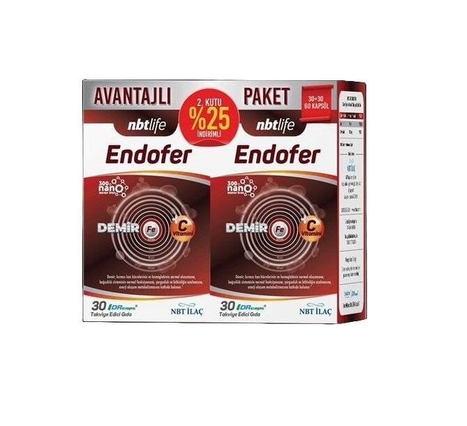 NBTLife Endofer 30 Kapsül 2'li Paket