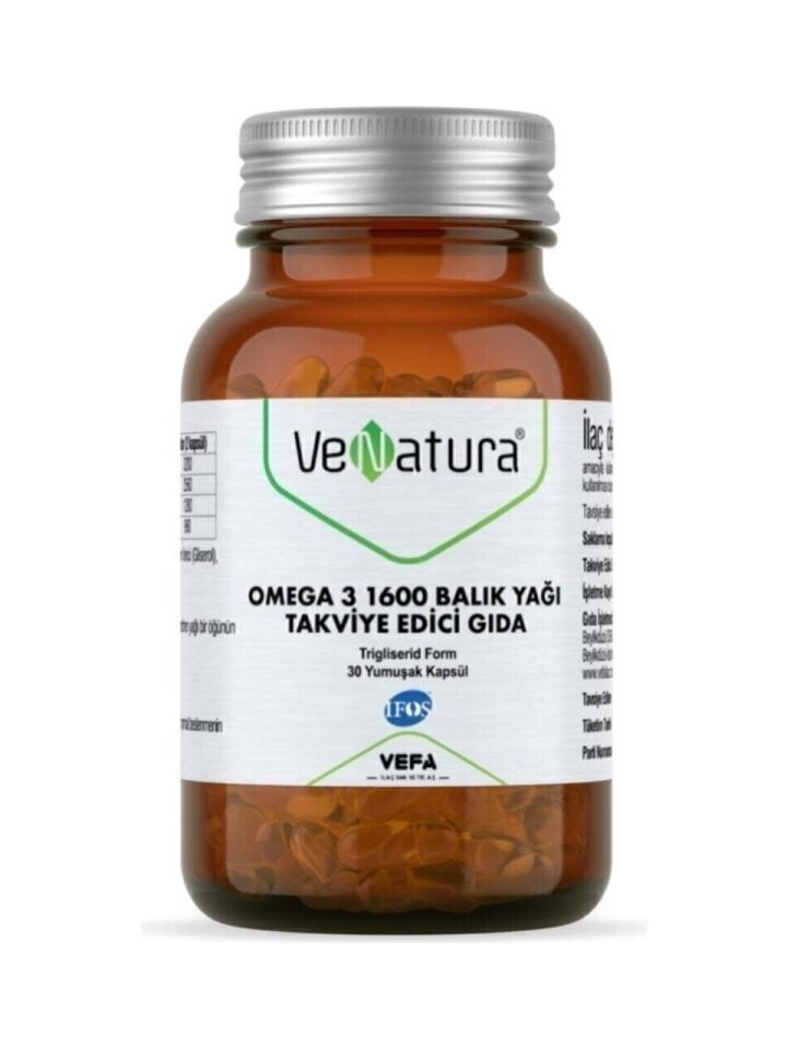 Venatura Omega 3 1600 Balık Yağı 30 Kapsül