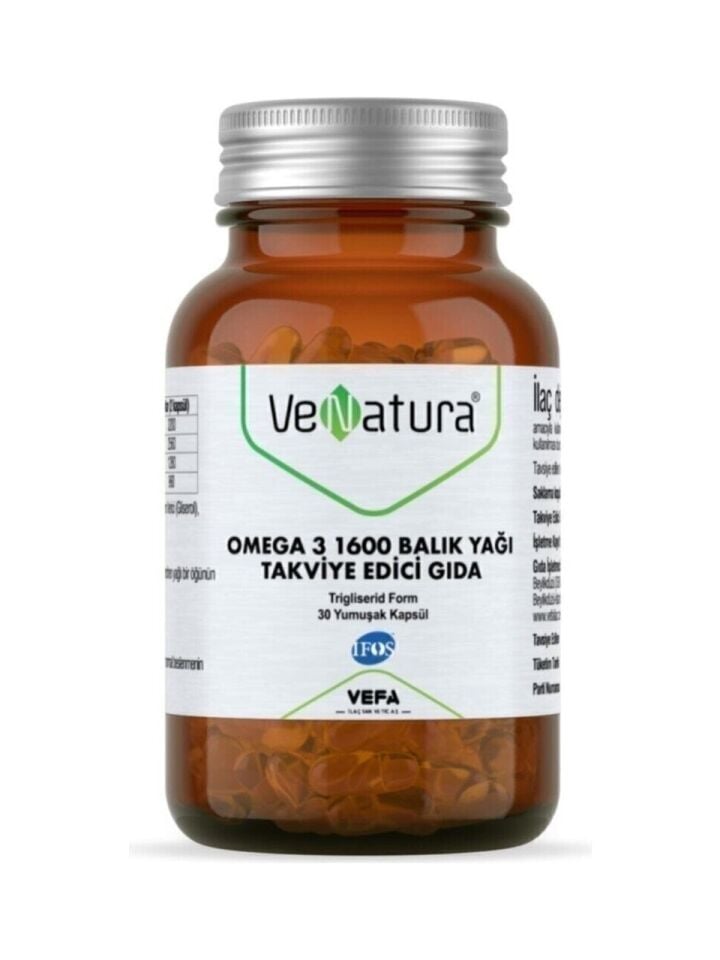 Venatura Omega 3 1600 Balık Yağı 30 Kapsül