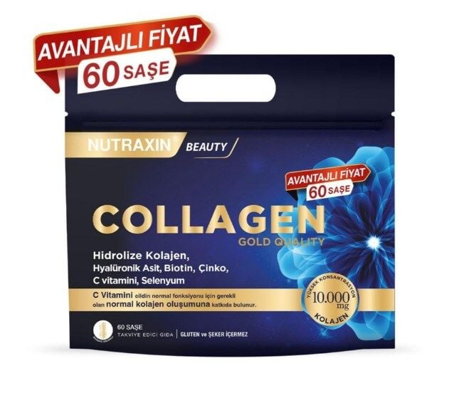 NUTRAXIN COLLAGEN GOLD QUALITY 10.000 MG AVANTAJLI ÇANTA 60 SAŞE