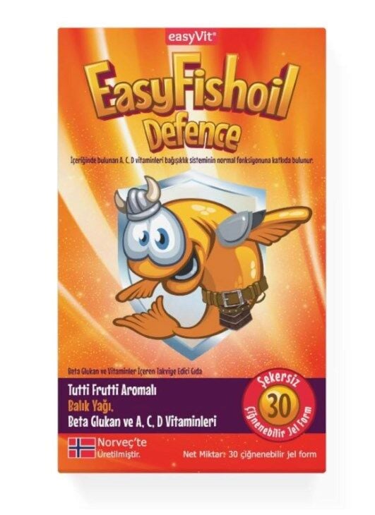 EasyFishoil Beta Glukan Karışık Meyve Aromalı 30 Jel Tablet