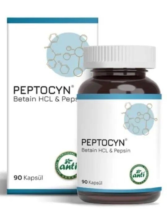 ANTI PEPTOCYN BETAIN HCL & PEPSIN 90 KAPSÜL