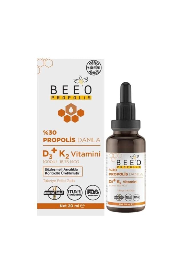 BEEO %30 PROPOLİS D3+ K2 DAMLA  20 ML