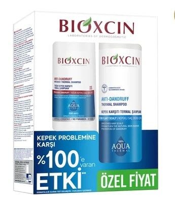 Bioxcin Aqua Thermal Kepek Karşı Etkili Şampuan Seti 200 ml + 300 ml