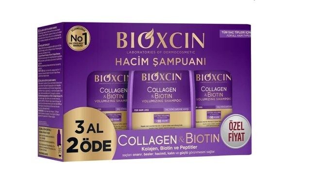 Bioxcin Collagen Biotin Saç Dökülmesine Karşı Şampuan 300 ml- 3 al 2 öde