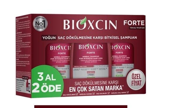 Bioxcin Forte Saç Dökülmesine Karşı Bakım Şampuanı 300 ml - 3 AL 2 ÖDE