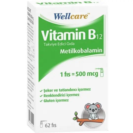 WELLCARE VİTAMİN B12 METİLKOBALAMİN 1000 MCG  SPREY 5 ML