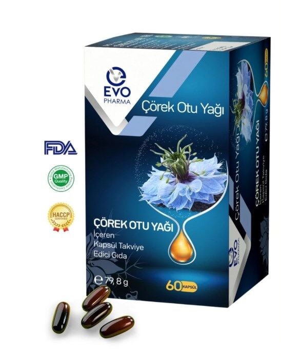 Evo Pharma Çörek Otu Yağı 60 Kapsül