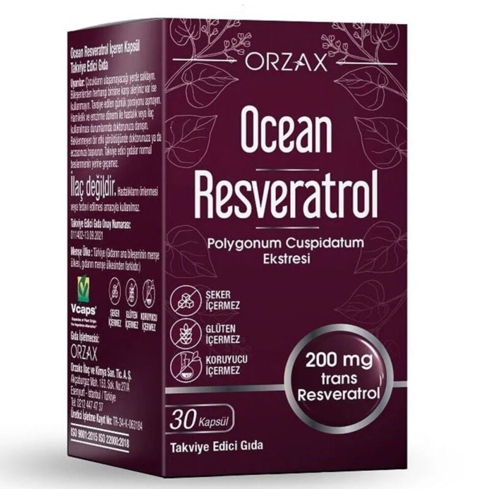 OCEAN RESVERATROL 200 MG 30 CAP.
