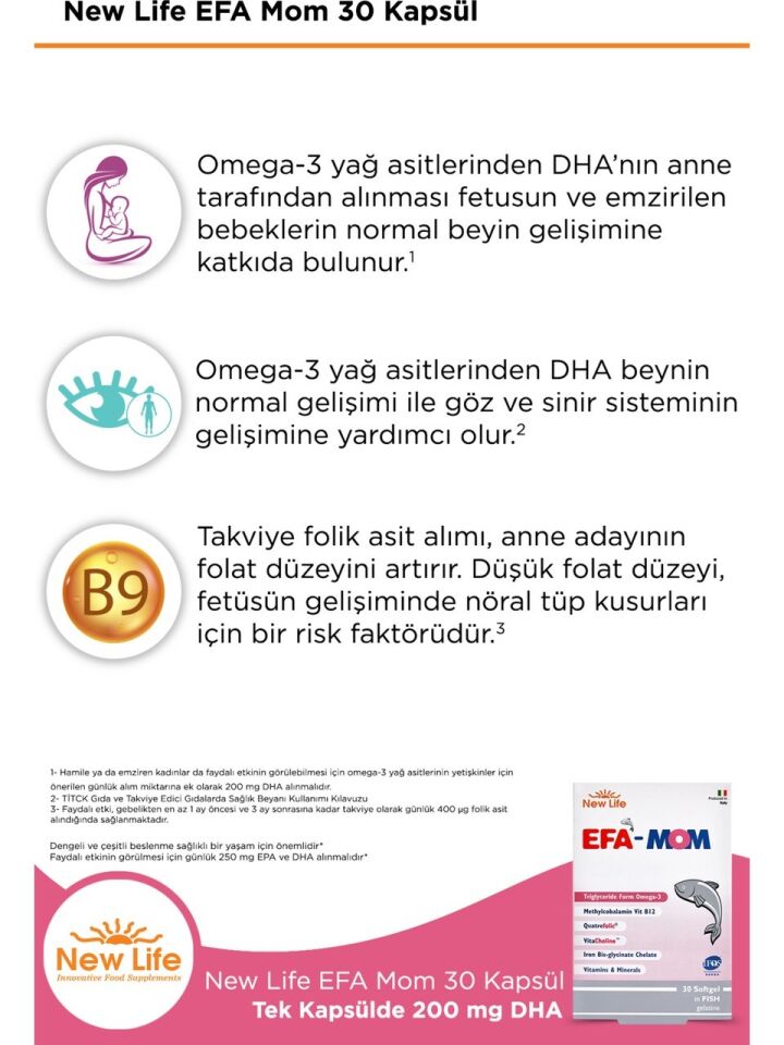 New Life EFA Mom 30 Kapsül