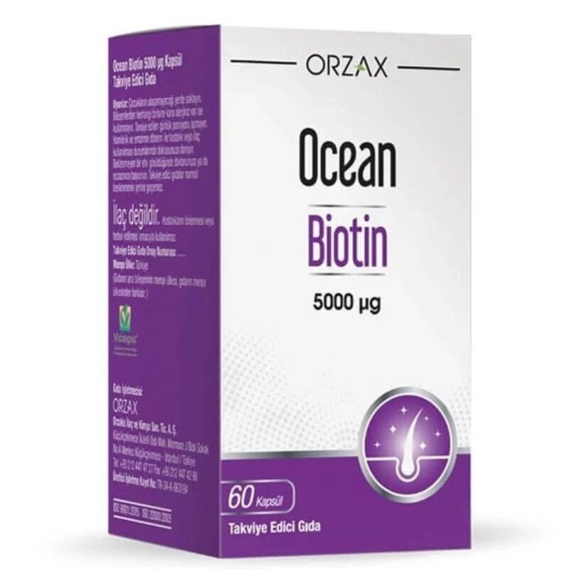 OCEAN BIOTIN 5000 MCG 60 CAP