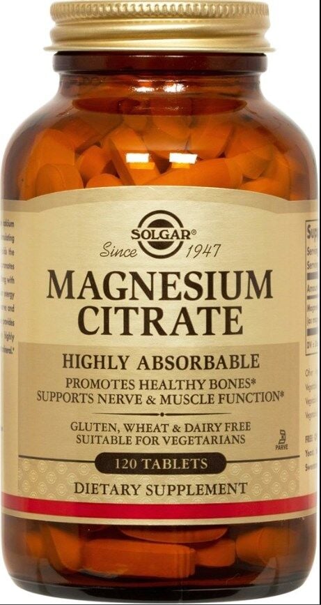 SOLGAR MAGNESIUM CITRATE 200 MG 60 TAB