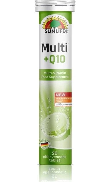 SUNLIFE MULTİ +Q10 MULTİVİTAMİN EFERVESAN 20 TABLET